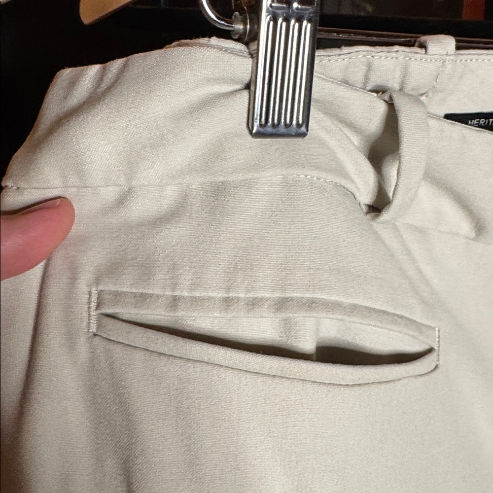 Talbots Heritage Perfect Chinos Oat Beige Ankle Pants Size 16W High Waist - Picture 6 of 8